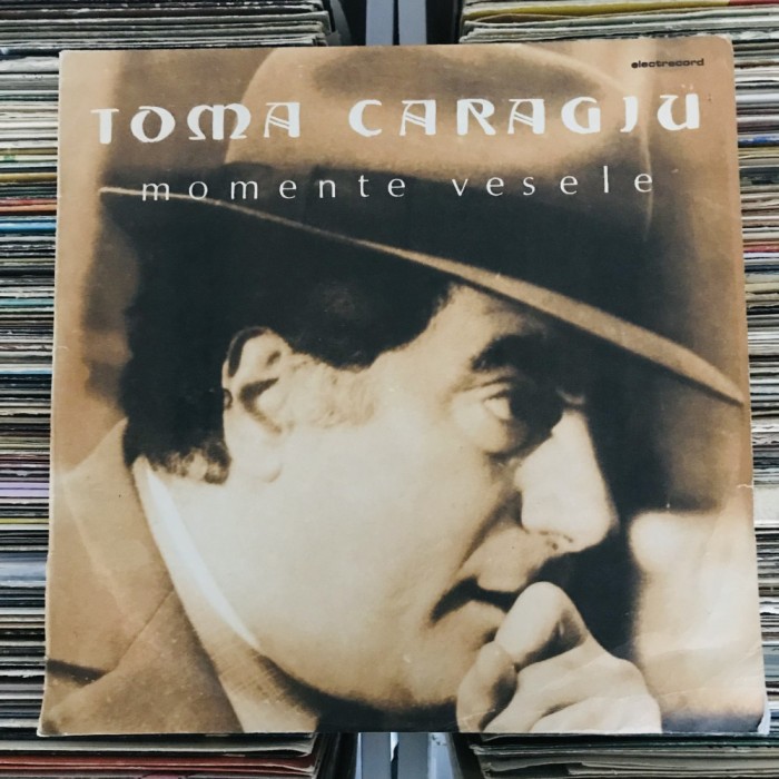 Disc Vinil TOMA CARAGIU &ndash; Momente Vesele (1990) EX povești, teatru radiofonic
