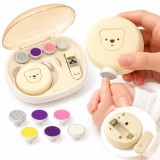 Pila Electrica Unghii Bebelusi Montessori, Ursulet, 6 Capete Interschimbabile, Lumina LED, Motor Silentios, Design Ergonomic, Ingrijire Delicata si Si