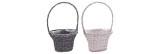 Cumpara ieftin Set 2 ghivece flori lemn salcie alb gri 30 x 22 x 49 cm