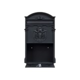 Cutie postala, metalica, pentru exterior, dimensiuni 410x260x90mm, cu deschidere frontala, negru
