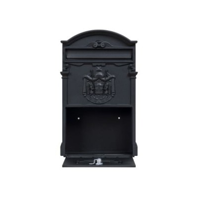 Cutie postala, metalica, pentru exterior, dimensiuni 410x260x90mm, cu deschidere frontala, negru foto