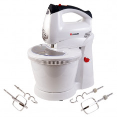 Mixer de mana cu bol Zokura, 400 W, 2.5L, buton turbo, accesorii incluse, carcasa plastic