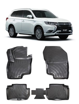 Set covorase auto cauciuc dedicate MITSUBISHI OUTLANDER PHEV (PLUG-IN HYBRID) III 2013-2019 foto