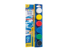 Acuarele tempera Carioca 6 culori x 25 ml + pensula pe blister