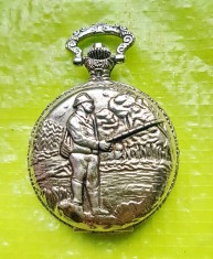 G86-Ceas buzunar mecanic pescaresc CHRISTIAN GAR Antimagnetic functional defect. foto