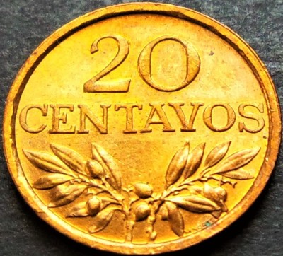 Moneda 20 CENTAVOS - PORTUGALIA, anul 1973 *cod 28 = UNC foto