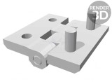 Balama tehnopolimer neagră 50mm M6