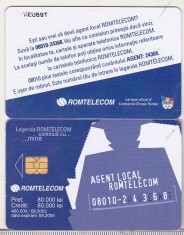 bnk card Cartela telefonica 2003 - Agent local Romtelecom - RO-ROM-0211