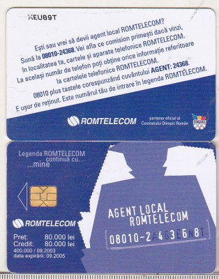 bnk card Cartela telefonica 2003 - Agent local Romtelecom - RO-ROM-0211 foto