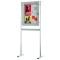 AVIZIER CU STATIV DE EXTERIOR MAGNETIC+PLUTA 4xA4 CU CHEIE