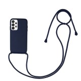Husa compatibila cu samsung galaxy a53, strap, cu snur prindere gat regrabil, camera protect, antishock, albastru