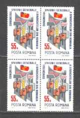 Romania.1971 Congresul ugsr bloc 4 ZR.404