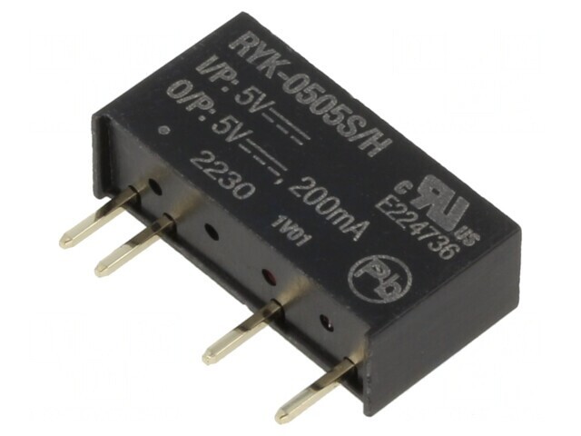 Convertor DC/DC 1W 5V 200mA SIP7