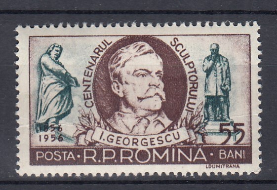 ROMANIA 1956 LP 412 CENTENARUL NASTERII SCULPTORULUI I.GEORGESCU MNH