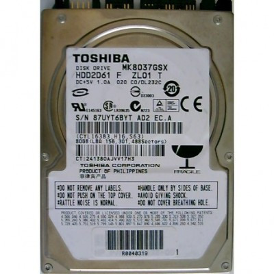hard disk hdd laptop Toshiba MK8037GSX 80 GB 5400 RPM,2.5&quot; SATA 80gb giga