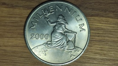 Liberia - moneda aniversara f rara - 10 dolari / dollars 2000 ⌀37mm UNC - Millenium ! - tiraj 10k foto