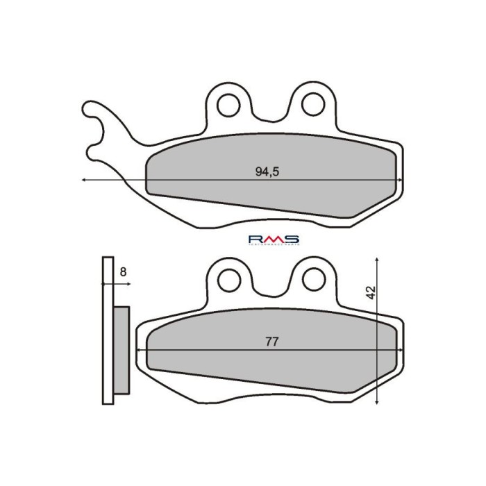 MBS Placute frana Piaggio Hexagon 250 MCB664, Cod Produs: 225100360RM