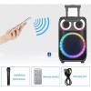 Boxa portabila troliu Andowl Q YX8000 iluminare RGB telecomanda microfon