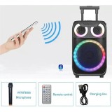 Boxa portabila troliu Andowl Q YX8000 iluminare RGB telecomanda microfon