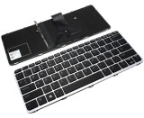 Tastatura HP Neagra 842324-001 cu Rama argintie iluminata backlit, 9z.nbmbv.101 cu Rama argintie iluminata