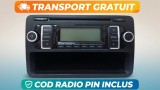 Radio CD MP3 VW RCD 210 Original 1K0035156B Golf 5 6 Passat + Cod PIN Deblocare Decodare + Transport Gratuit