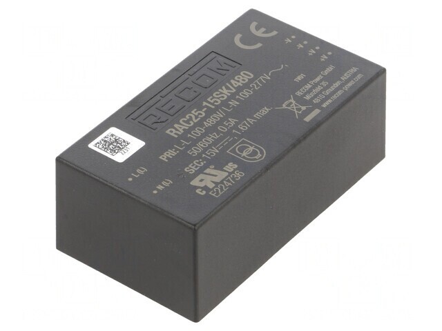 Convertor AC/DC 25W 15VDC