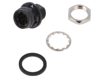 Conector circular HR30 push-pull soclu 2A aurit PIN 6 foto