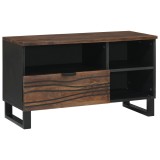 VidaXL Cabinet TV 80x33.5x46 cm Lemn Masiv din Nuc și Lemn Stratificat