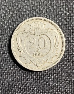 Moneda 20 halleri Austria foto