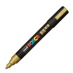 Marker UNI PC-5M Posca 1.8-2.5 mm, auriu foto