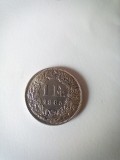 Moneda 1 Franc 1965 Elveția XF + Argint