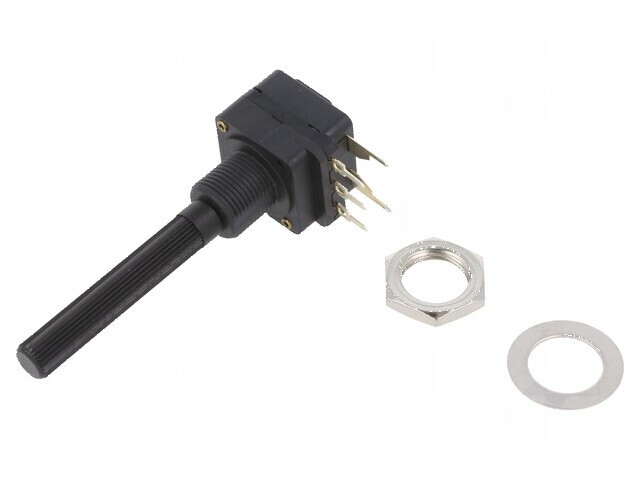 Potenţiometru axial 25k&Omega; 200mW THT 6mm plastic mono cărbune