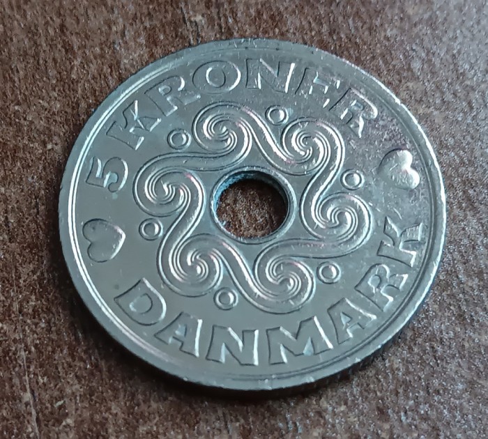 C50 - Moneda foarte veche - Danemarca - 5 coroane - kroner - 1998