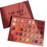 Paleta de farduri cu 40 de culori pigmentate, roz cu sclipici, flippy