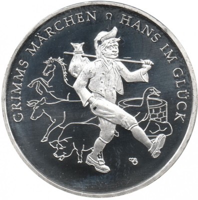 Germania 20 Euro 2023 - (Hans im Gl&amp;uuml;ck) B11, Argint 18 g/925, KM-428 UNC !!! foto