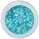 Scoici zdrobite pentru unghii &ndash; turcoaz deschis cu reflexii, INGINAILS