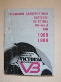 Victoria Bucuresti - programul campionatului national de fotbal 1988-1989