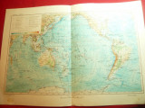 Harta ruseasca 1956 a Oceanului Indian , dim.= 37x26cm