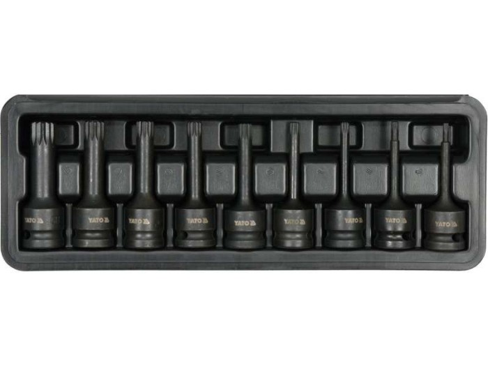 Set Biti Impact 1/2'', Spline, 9 Buc