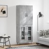 VidaXL Dulap &icirc;nalt, gri beton, 69,5x34x180, lemn compozit 3198069