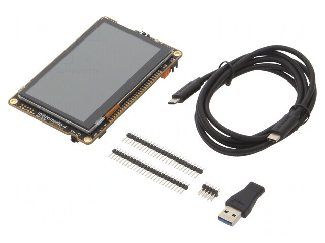 Afișaj TFT 4,3&quot; 480x272 cu Controler &icirc;n MCU MIKROMEDIA 4 pentru TIVA Capacitiv