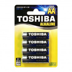 Set 4 baterii TOSHIBA 1.5V AA, Alcaline foto