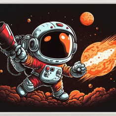Sticker decorativ, Astronaut, Negru, 90 cm, 8437ST-1