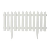 Gardulet decorativ pentru gradina, plastic, 55 x 34 cm, lungime totala 220 cm, 4 bucati, Gri deschis, General