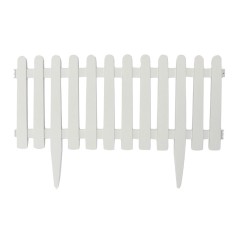 Gardulet decorativ pentru gradina, plastic, 55 x 34 cm, lungime totala 220 cm, 4 bucati, Gri deschis