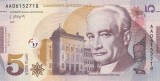 GEORGIA █ bancnota █ 5 Lari █ 2017 █ P-76a █ Serie AA █ UNC █ necirculata
