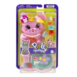 POLLY POCKET SET GENTUTA ANIMALUT IEPURAS LA PETRCERE CU ACCESORII