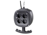 Prelungitor electric AS SCHWABE 3m, 8 prize 16A, cablu 3G1,5mm&sup2;, PVC negru 60971