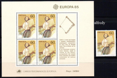 Portugalia 1985, EUROPA CEPT, serie neuzata, MNH foto
