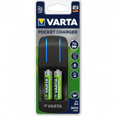 Incarcator Varta Pocket cu 4 acumulatori AA 1,2 V 2600mAh Ni-MH 57642